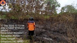 Kebakaran Lahan Desa Jelobo Kecamatan Wonosari