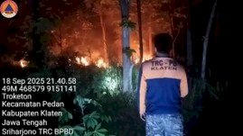 Kebakaran Lahan Desa Troketon Kecamatan Pedan