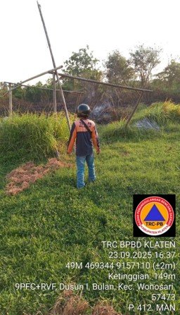 Kebakaran Lahan Desa Bulan Kecamatan Wonosari