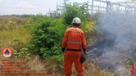 Kebakaran Lahan Desa Troketon Kecamatan Pedan