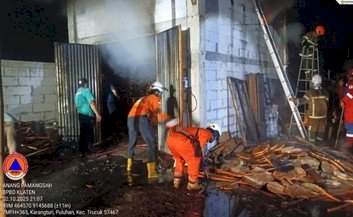 Kebakaran Tempat Usaha Mebel di Kecamatan Trucuk