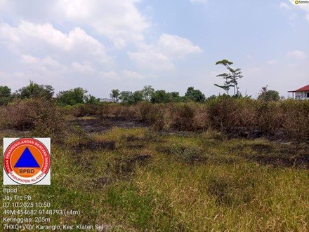 Kebakaran Lahan Di Kecamatan Klaten Selatan