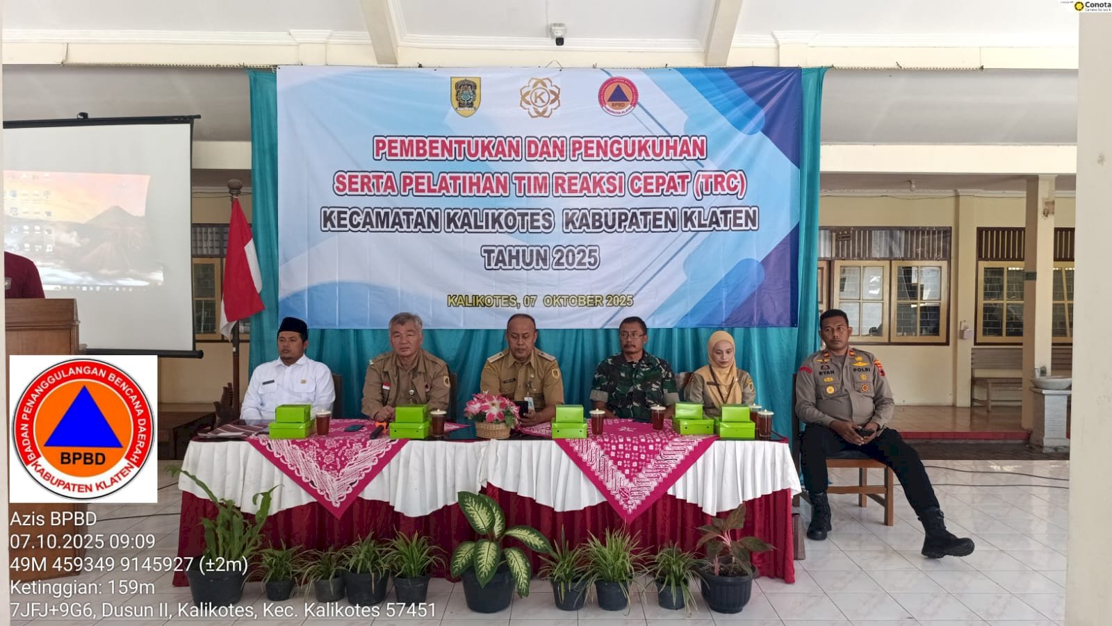 Pengukuhan TRC BPBD Klaten Kecamatan Kalikotes