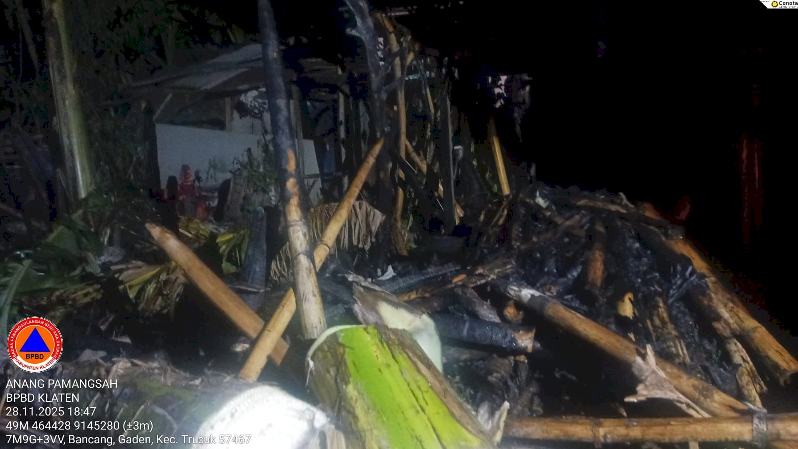 Kebakaran Kandang Kambing di Desa Gaden, Kecamatan Trucuk