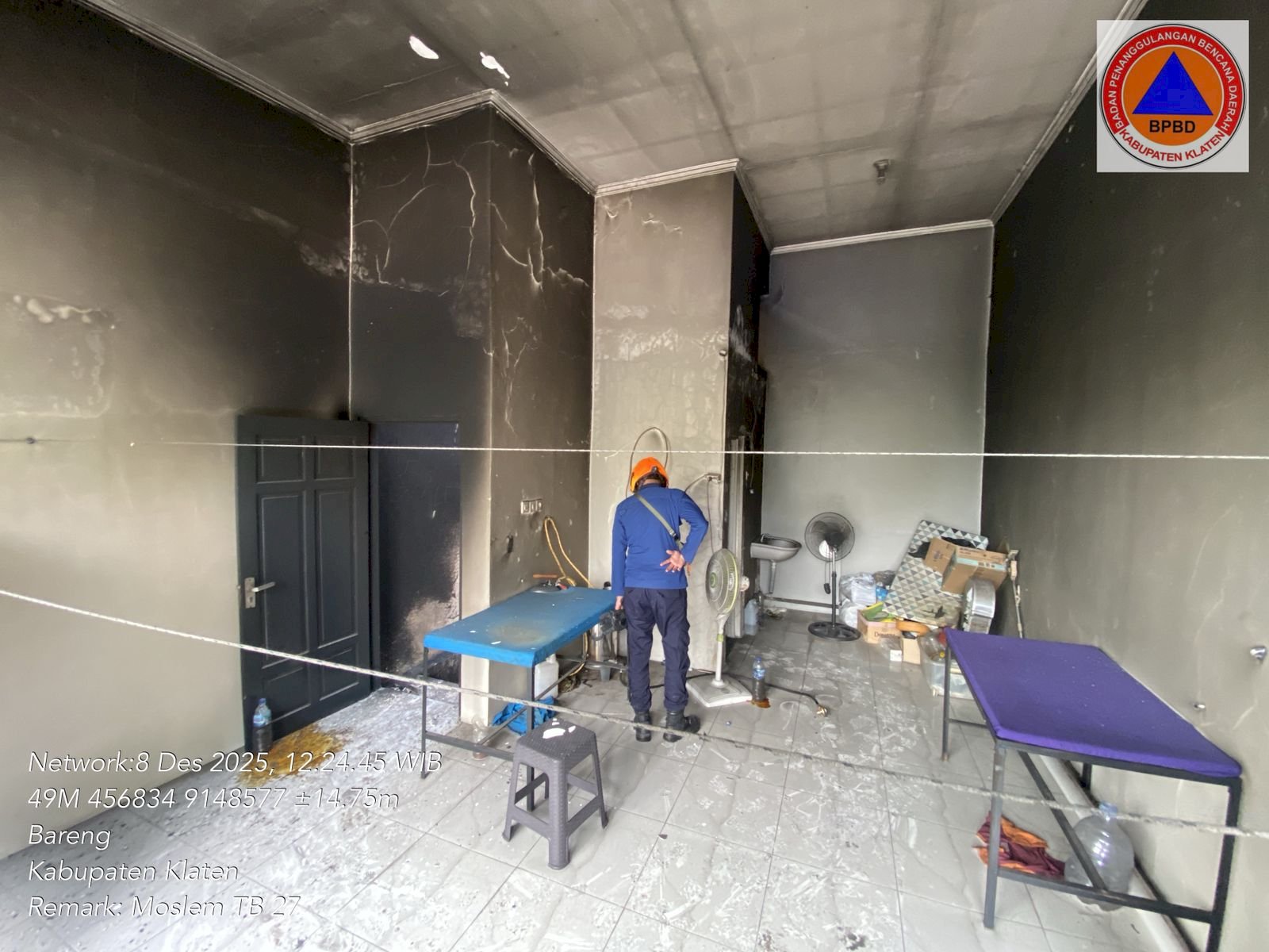 Kebakaran Tempat Usaha "Laundry" di Jl Prenjak, Bareng Klaten Terbakar