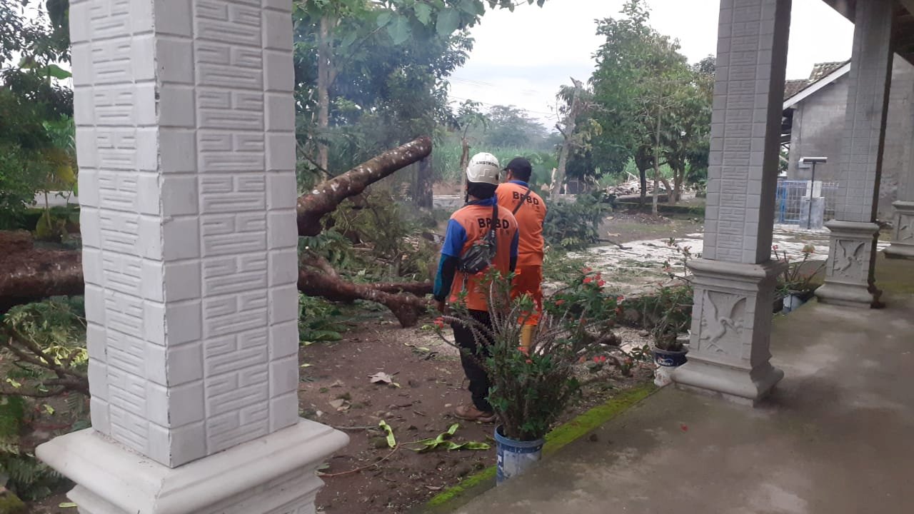 Hujan Deras Disertai Angin Kencang di Kecamatan Tulung, 2 Desa Terdampak