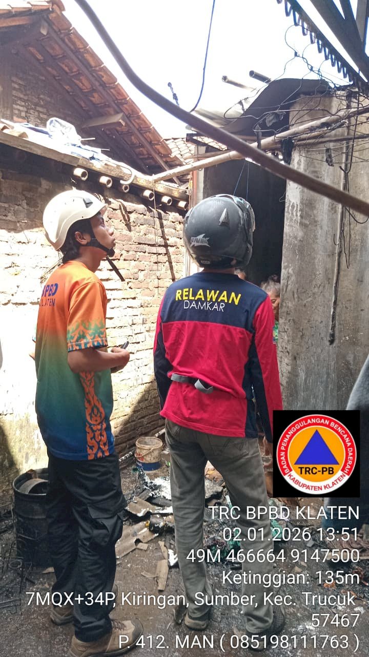 Percikan Las Mengenai Cat dan Tiner, Rumah Tempat Pengecatan Las Terbakar di Desa Sumber, Kecamatan Trucuk