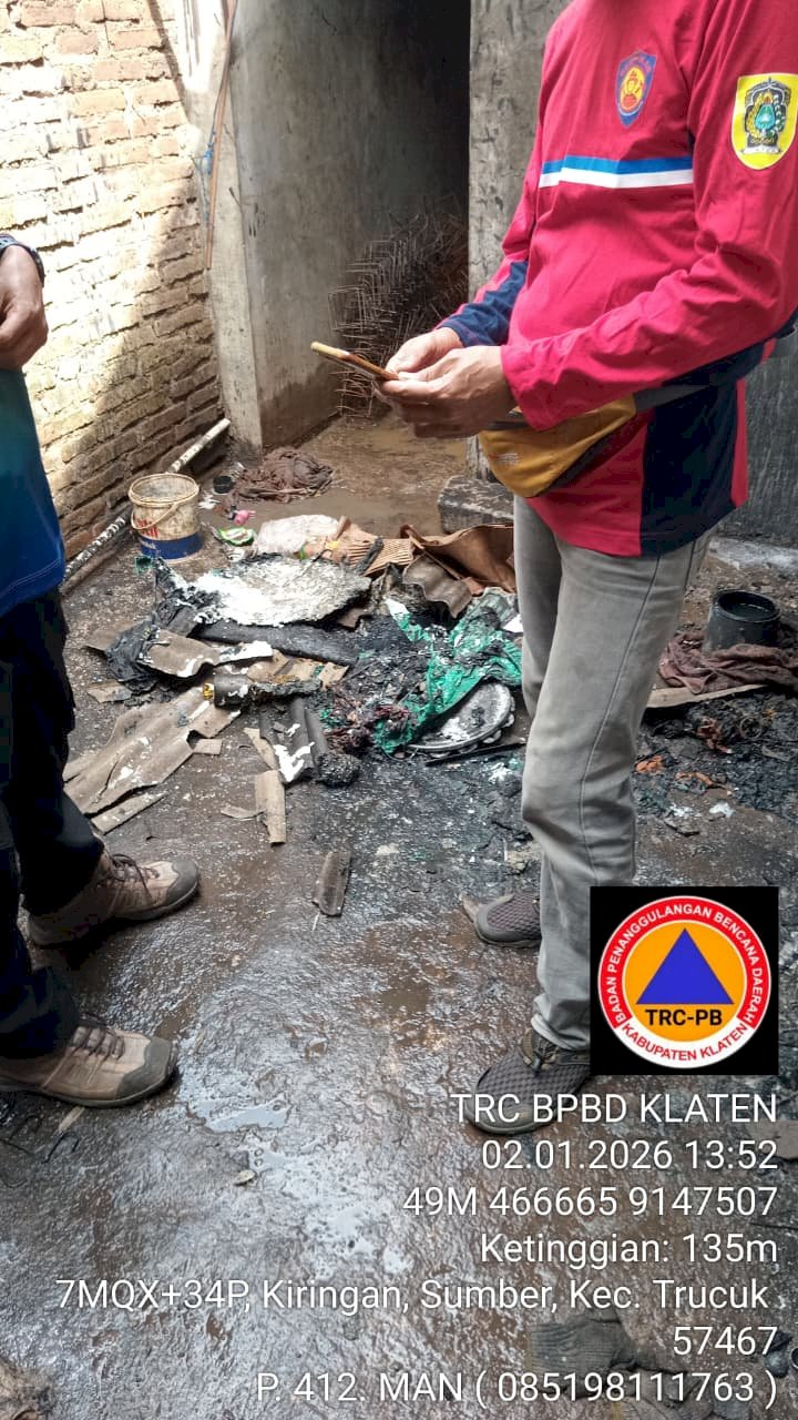 Percikan Las Mengenai Cat dan Tiner, Rumah Tempat Pengecatan Las Terbakar di Desa Sumber, Kecamatan Trucuk