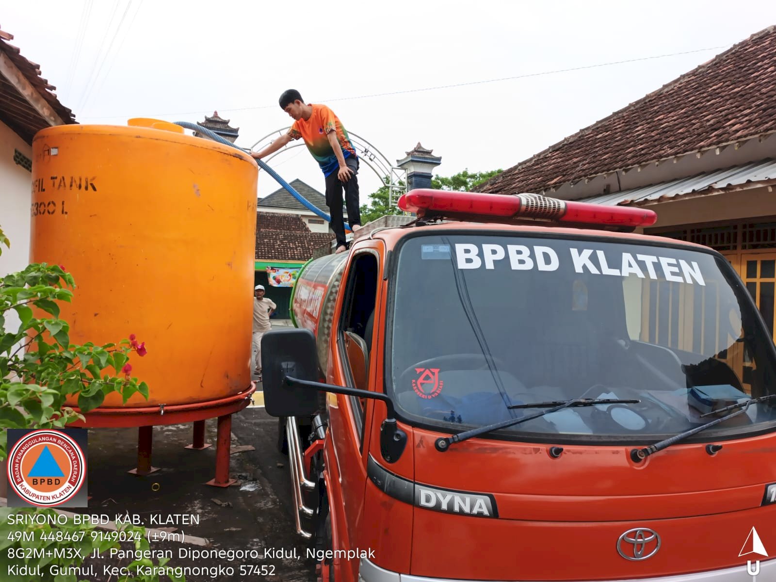 Pipa Pamsimas Rusak, BPBD Klaten Dropping Air Bersih ke Desa Gumul, Kecamatan Karangnongko