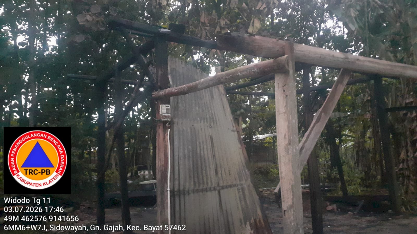 Saat Memasak Ditinggal Pemilik, Rumah Hangus Terbakar di Desa Gunung Gajah, Bayat