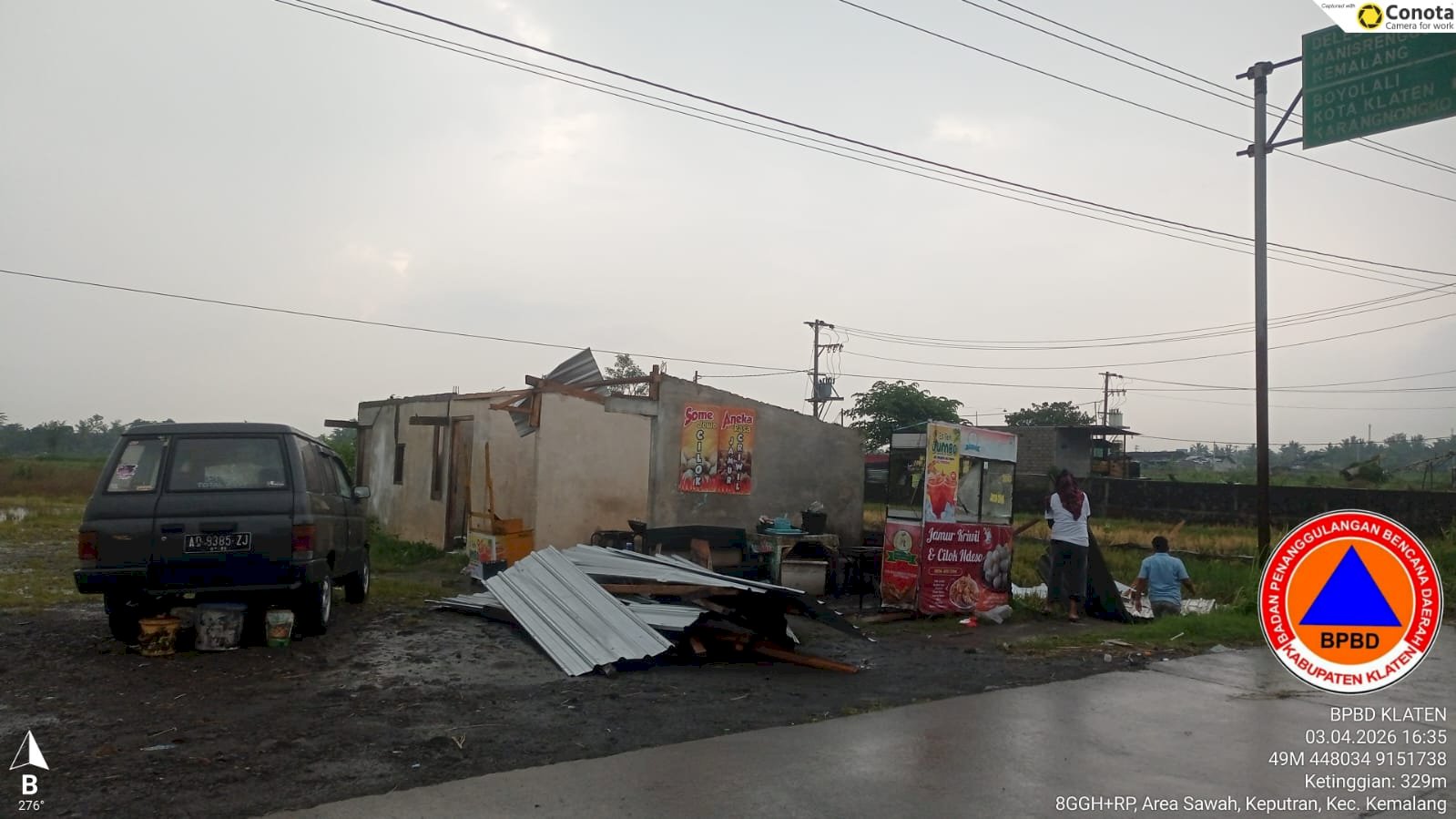 Assessment dan Penanganan Dampak Angin Kencang di Empat Kecamatan - Kabupaten Klaten
