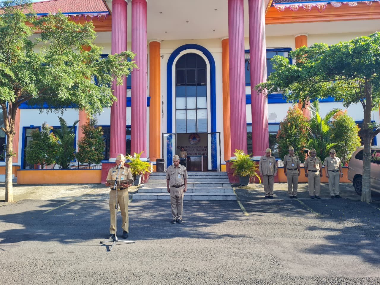 Wujud Disiplin dan Kesiapan Personel, BPBD Klaten Adakan Apel Pagi 