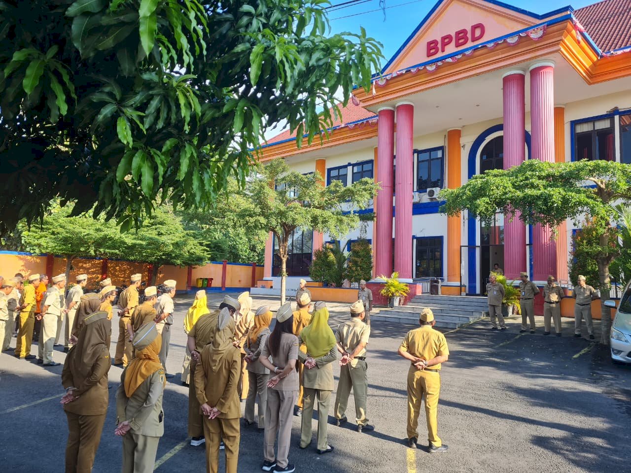 Wujud Disiplin dan Kesiapan Personel, BPBD Klaten Adakan Apel Pagi 