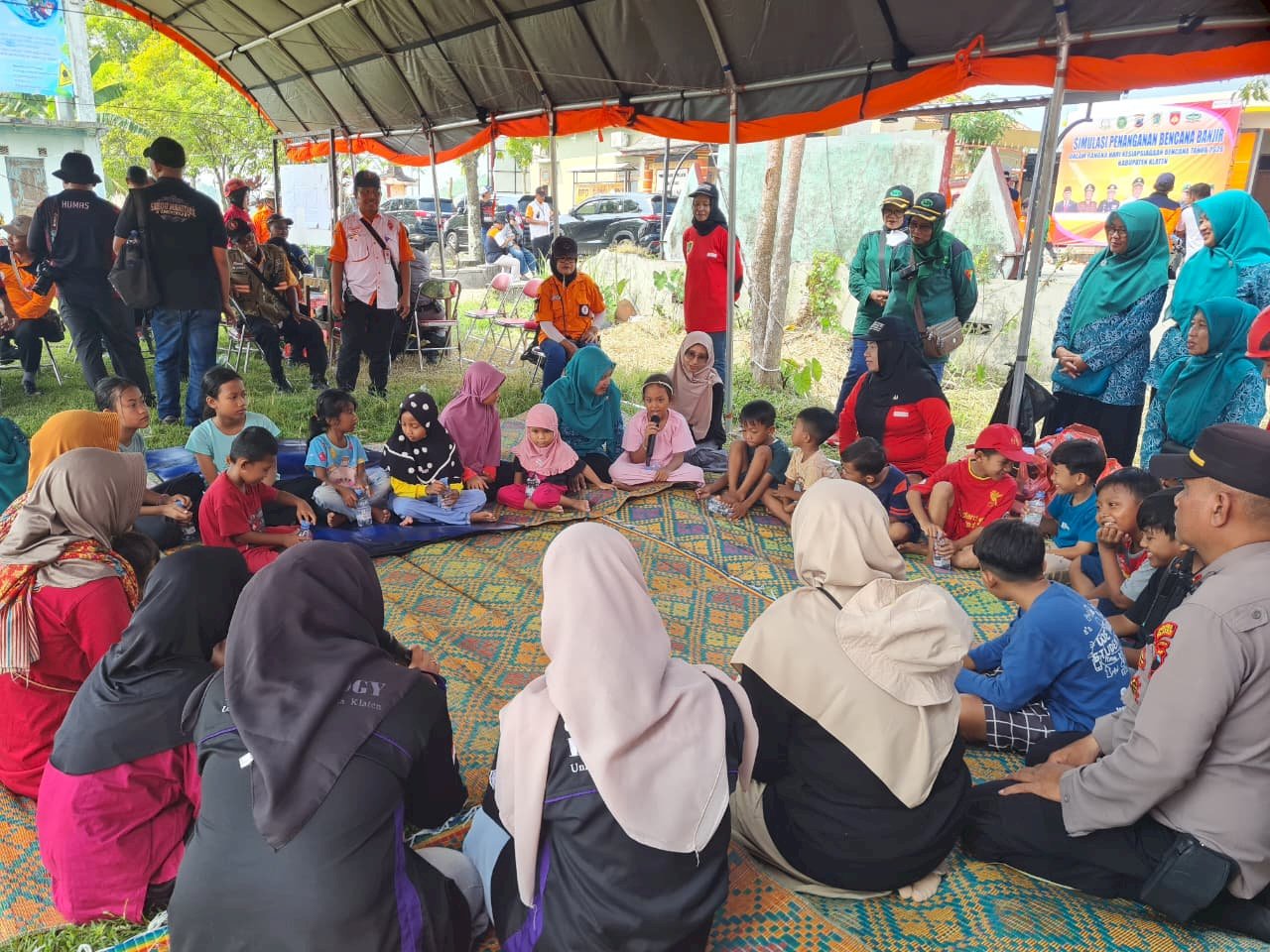 Peringati HKB 2026, Pemkab Klaten Gelar Simulasi Penanganan Banjir di Desa Japanan, Kecamatan Cawas