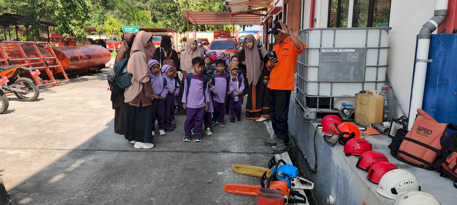 Kenalkan Edukasi Kebencanaan Sejak Dini, BPBD Kabupaten Klaten Terima Kunjungan TK Al Amin Wonosari