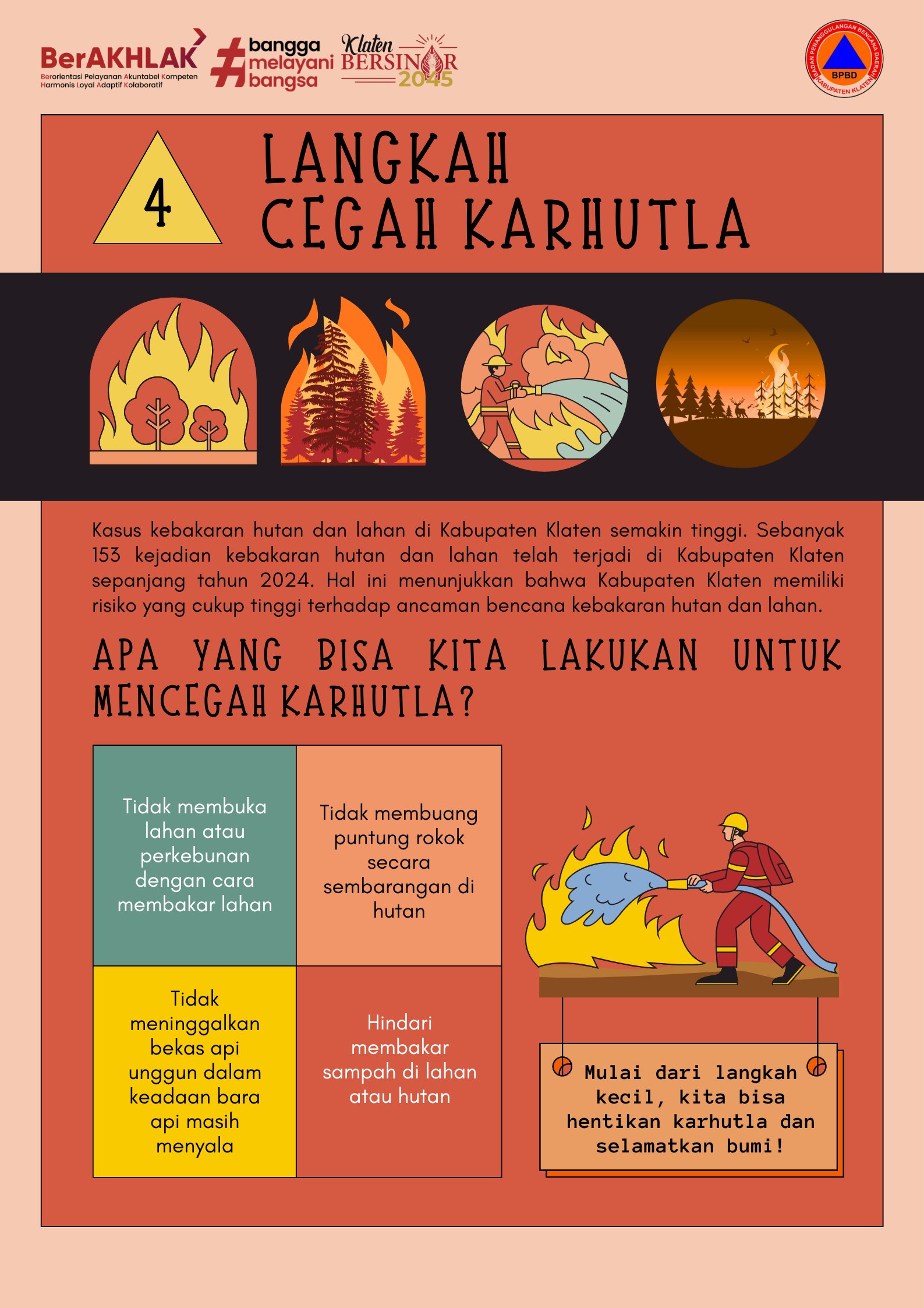Mitigasi Karhutla, Berikut 4 Langkah Cegah Karhutla!