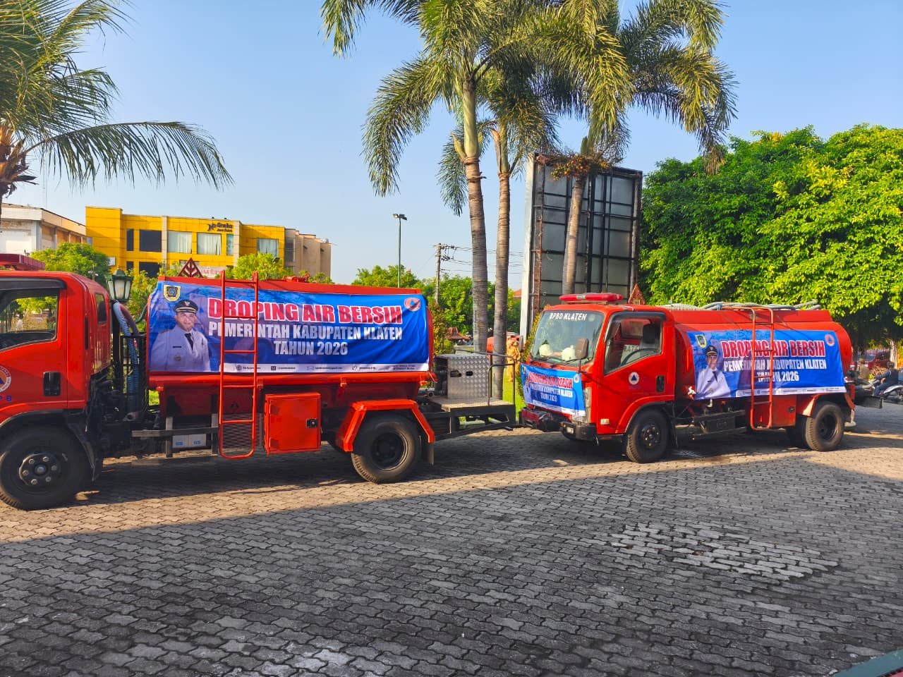 Bupati Klaten Lepas Droping Air Bersih ke Kecamatan Kemalang