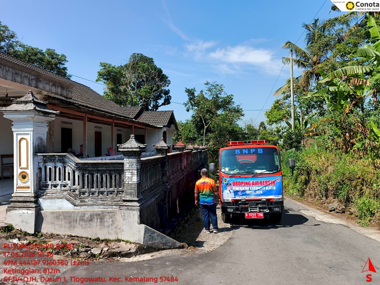 Droping Air Bersih 12 Tangki/ 60.000 Liter ke Kecamatan Kemalang