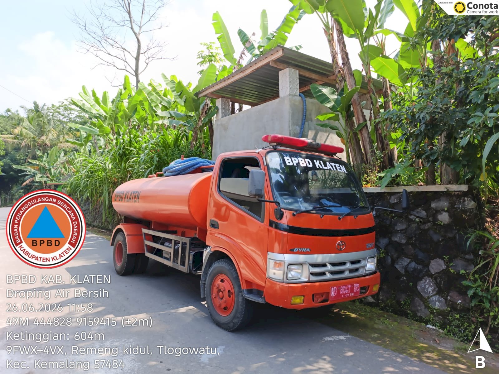 Droping Air Bersih 12 Tangki ke Tiga Desa di Kecamatan Kemalang