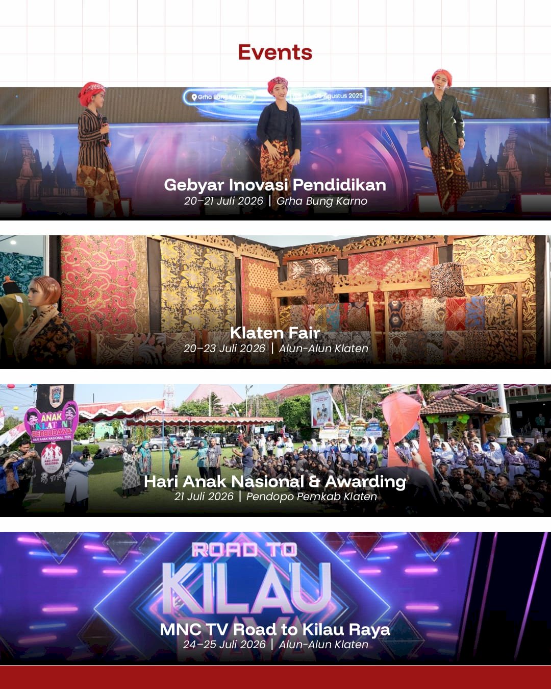 Rangkaian Event dalam Semarak Klaten 2026