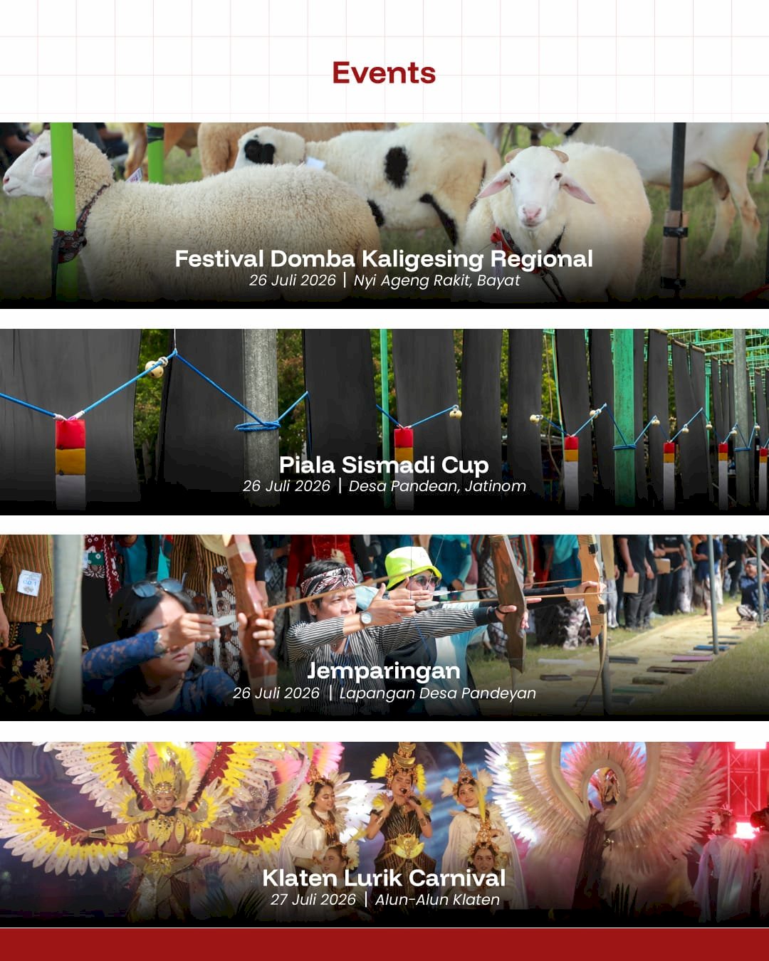 Rangkaian Event dalam Semarak Klaten 2026