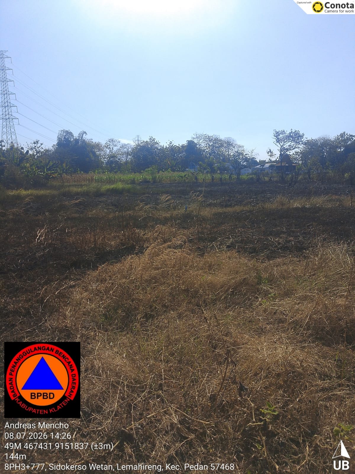 Kebakaran Lahan seluas 2,1 Ha di Desa Lemah Ireng, Kecamatan Pedan Akibat Pembakaran Sampah Yang Tidak Terkontrol