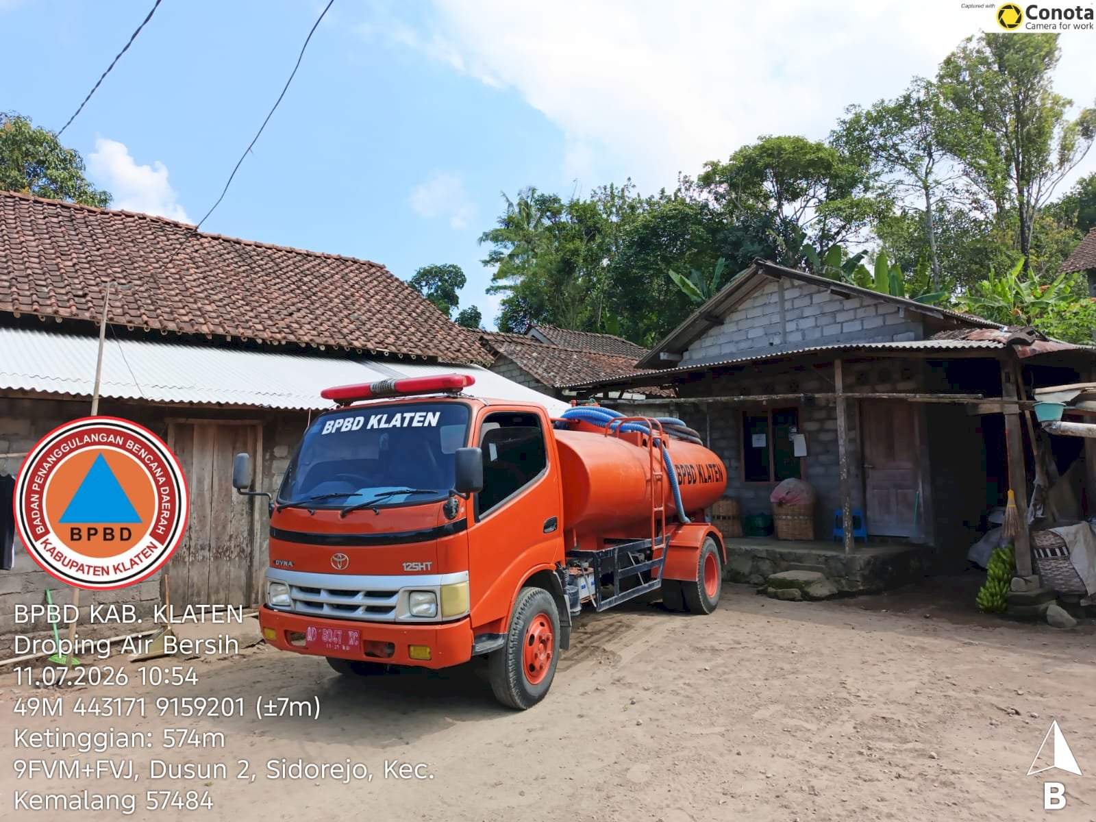 Droping Air Bersih 9 Tangki ke Tiga Desa di Kecamatan Kemalang, Dampak Kekeringan