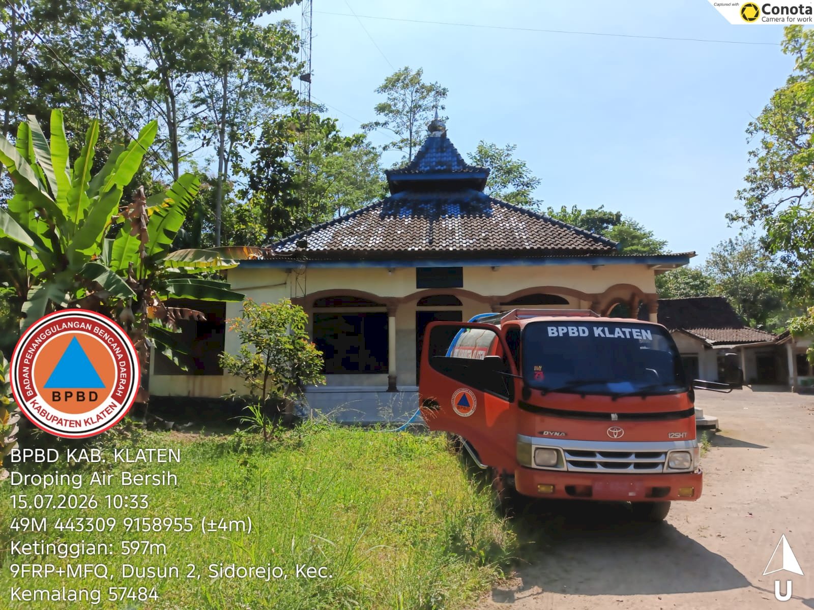 Infografis Droping Air Bersih 15 Juli 2026 - BPBD Kabupaten Klaten