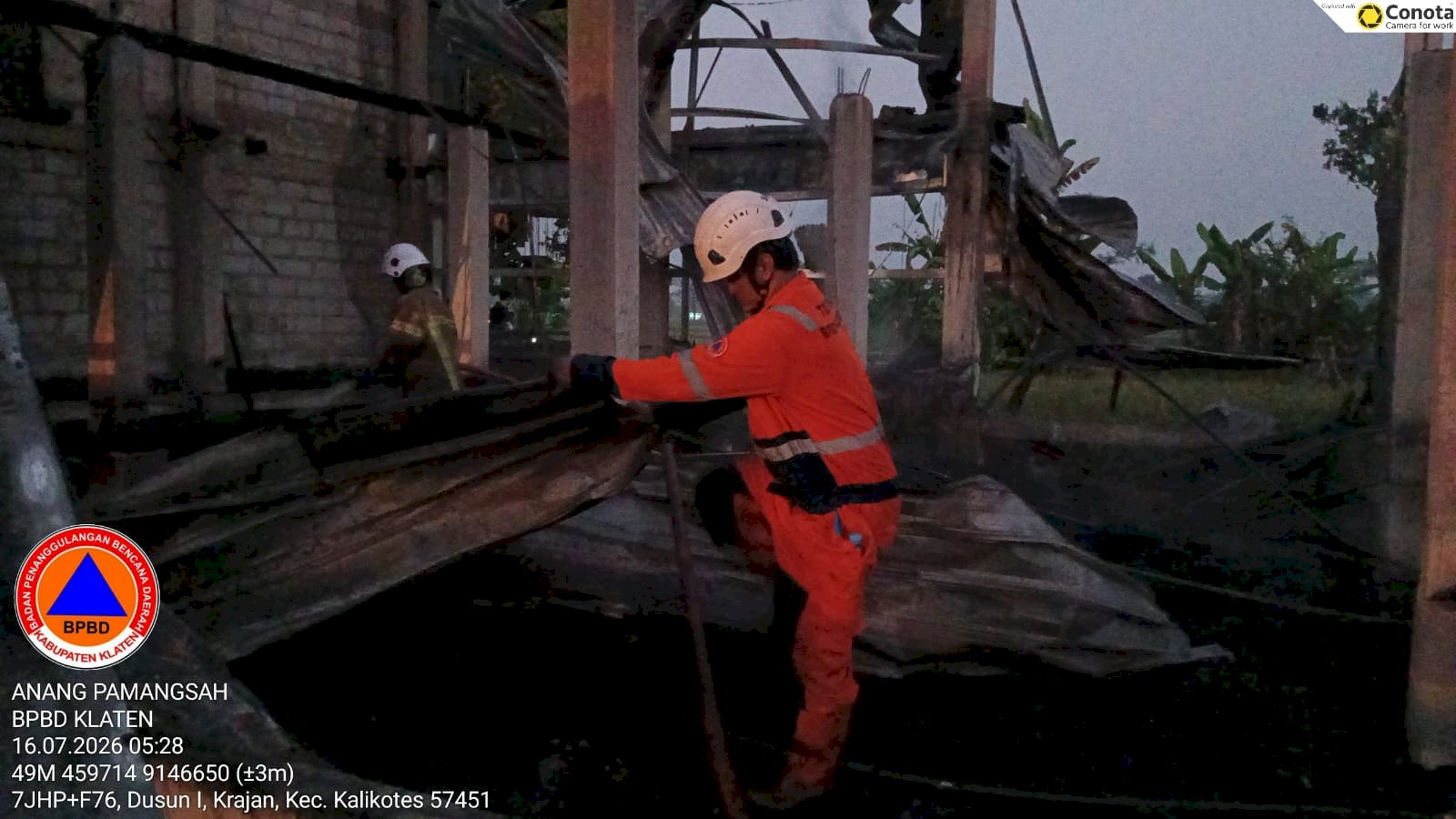 Kebakaran Kandang ayam di Desa Krajan, Kecamatan Kalikotes