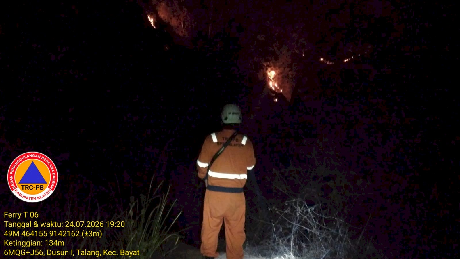 Kebakaran Lahan seluas ± 4000 M² di Desa Tawangrejo, Kecamatan Bayat