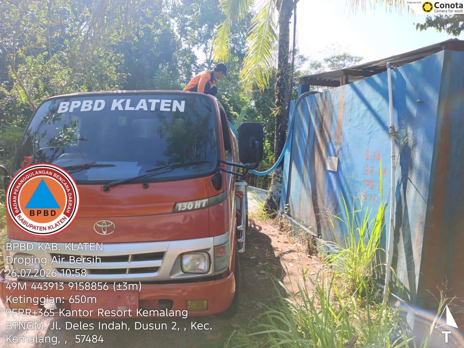 Droping Air Bersih 26 Juli 2026 - BPBD Kabupaten Klaten