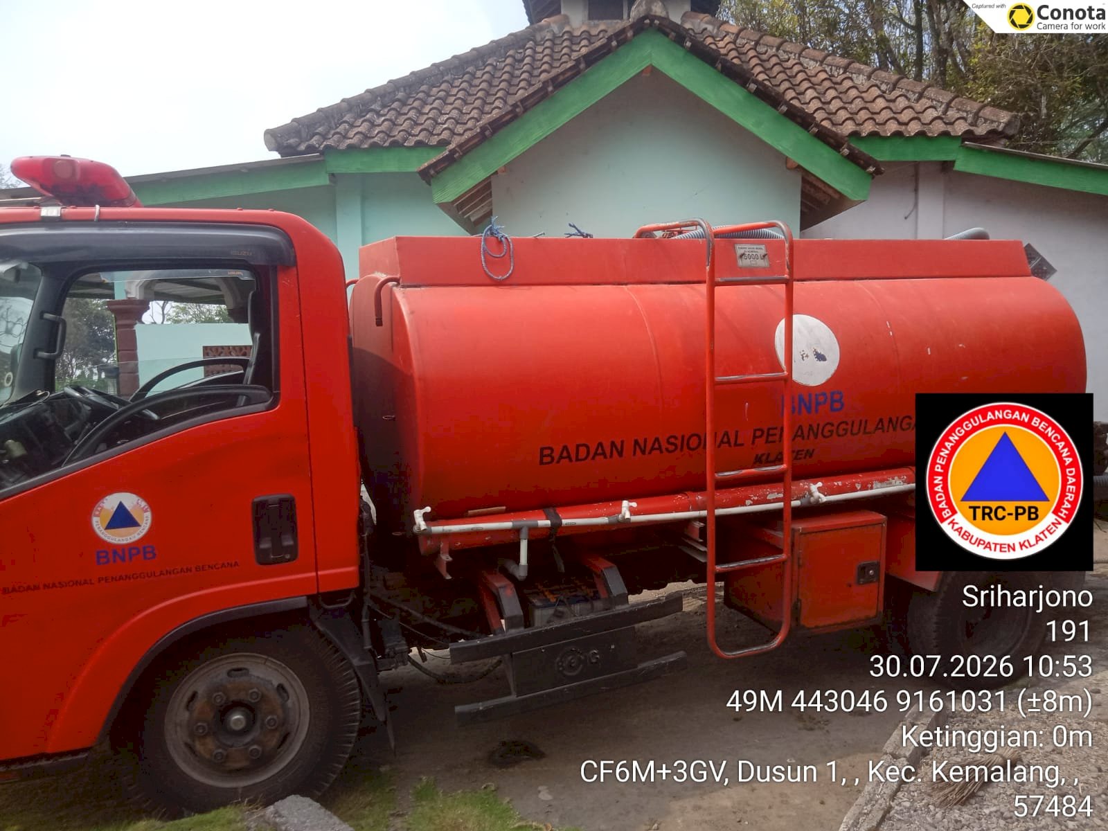 Infografis Droping Air Bersih 30 Juli 2026 - BPBD Kabupaten Klaten