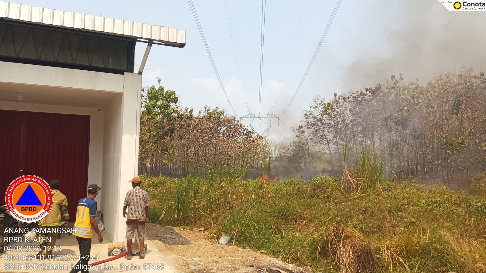 Respon Kebakaran Lahan di Dukuh Srimulyo, Desa Kaligawe, Kecamatan Pedan