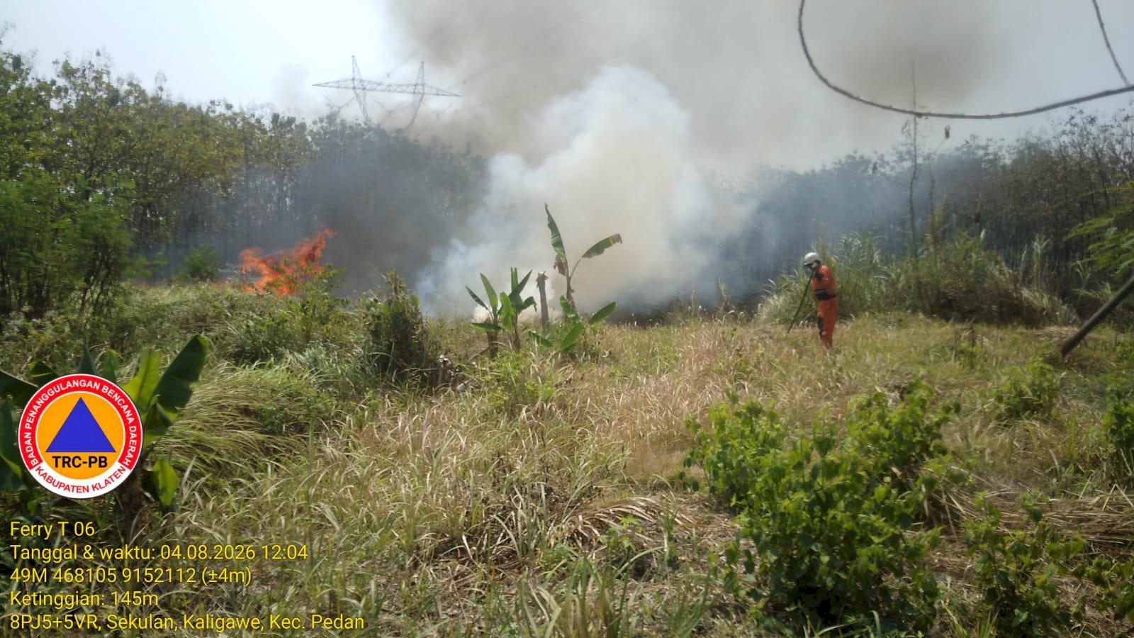 Respon Kebakaran Lahan di Dukuh Srimulyo, Desa Kaligawe, Kecamatan Pedan