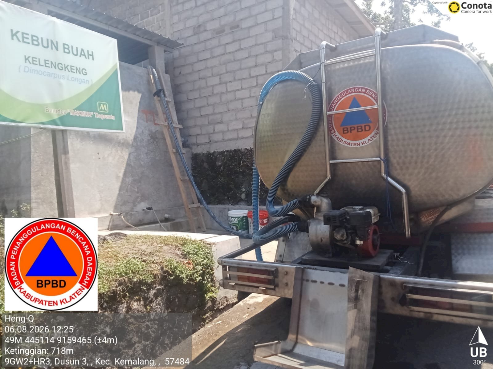 Droping Air Bersih 12 Tangki ke Empat Desa di Kecamatan Kemalang