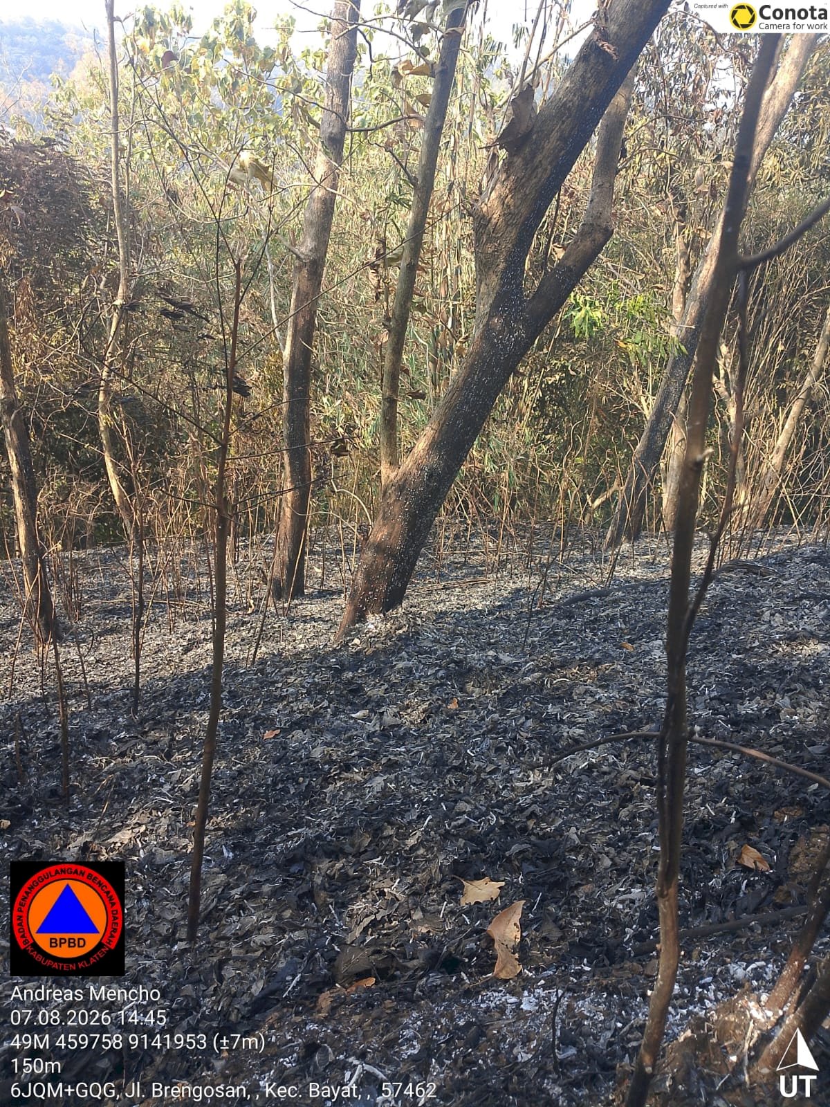 Respon kebakaran Hutan Petak 93 A Gunung Kuncen, Desa Krakitan, Kecamatan Bayat