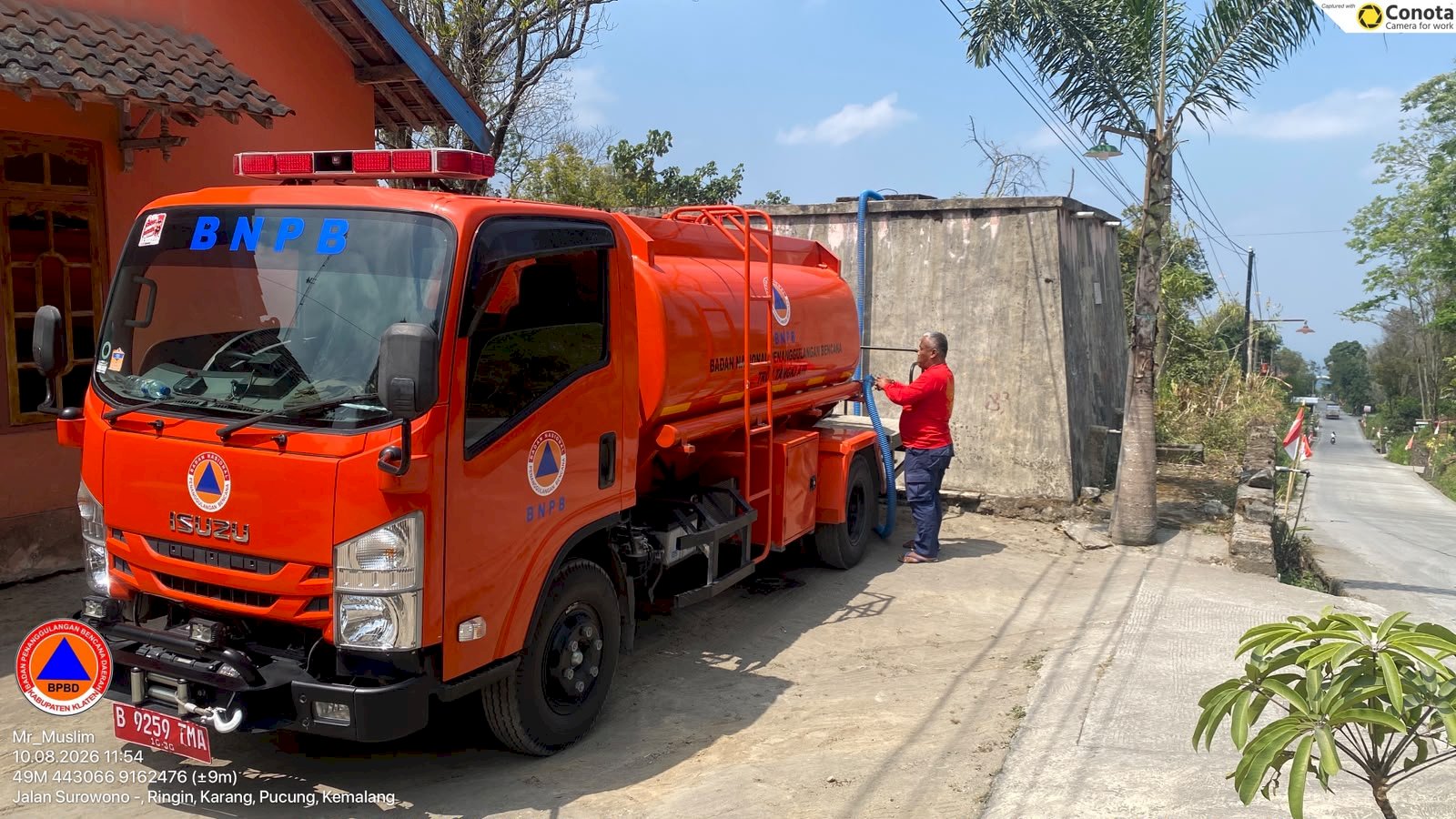 Droping Air Bersih 12 Tangki ke Empat Desa di Kecamatan Kemalang