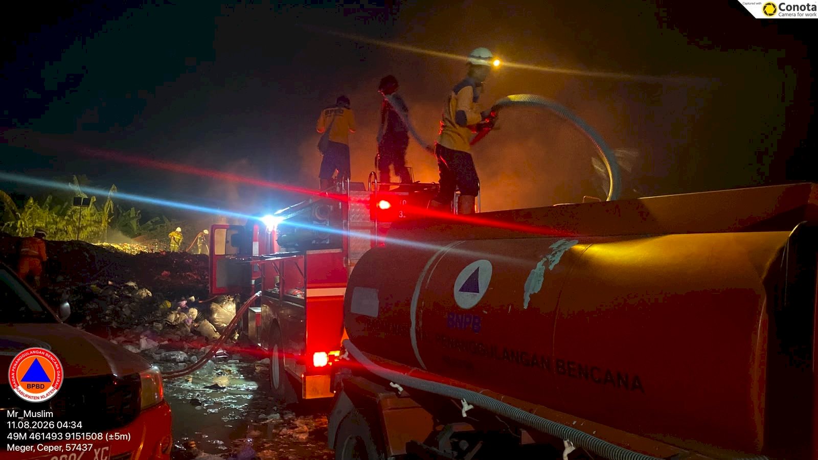 Kebakaran Pengolahan Limbah Plastik PT Daur Ulang di Desa Meger, Kecamatan Ceper