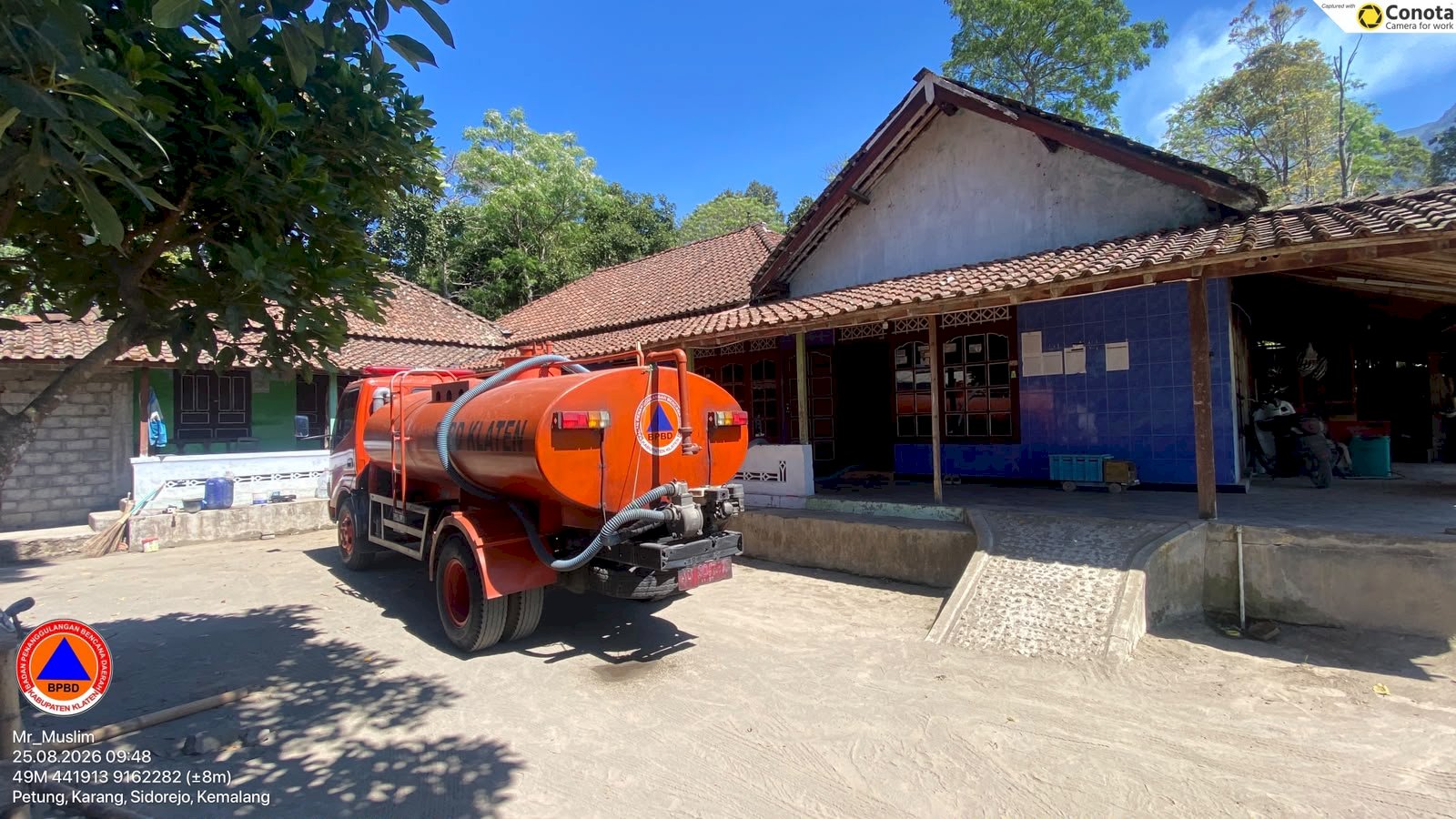 Droping Air Bersih 9 Tangki ke Tiga Desa di Kecamatan Kemalang