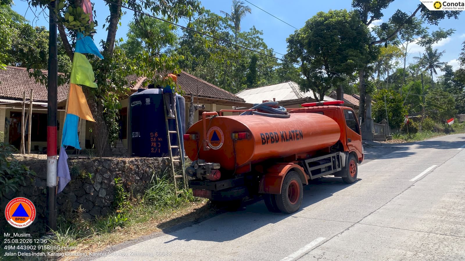 Droping Air Bersih 9 Tangki ke Tiga Desa di Kecamatan Kemalang