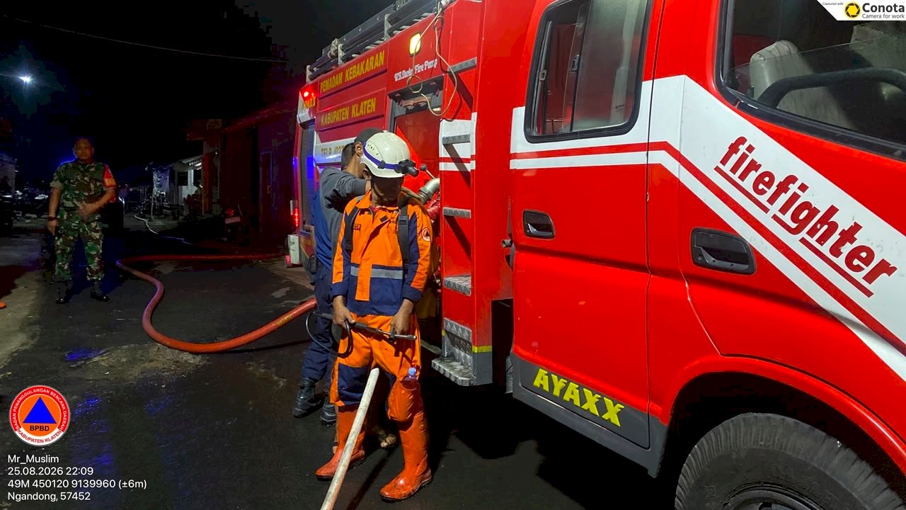 Pembakaran Sampah Tidak Terkontrol, Rumpun Bambu Terbakar seluas 100 m² di Desa Ngandong, Kecamatan Gantiwarno