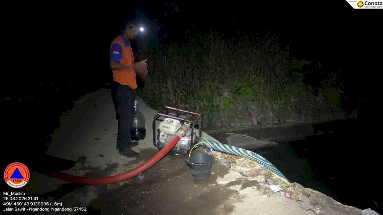 Pembakaran Sampah Tidak Terkontrol, Rumpun Bambu Terbakar seluas 100 m² di Desa Ngandong, Kecamatan Gantiwarno