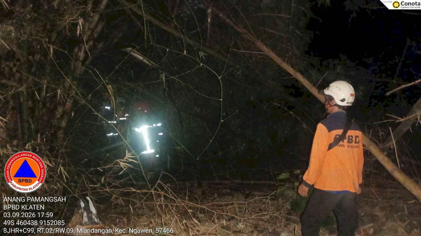 Kebakaran Rumpun Bambu seluas 53 M2 di Desa Drono, Kecamatan Ngawen