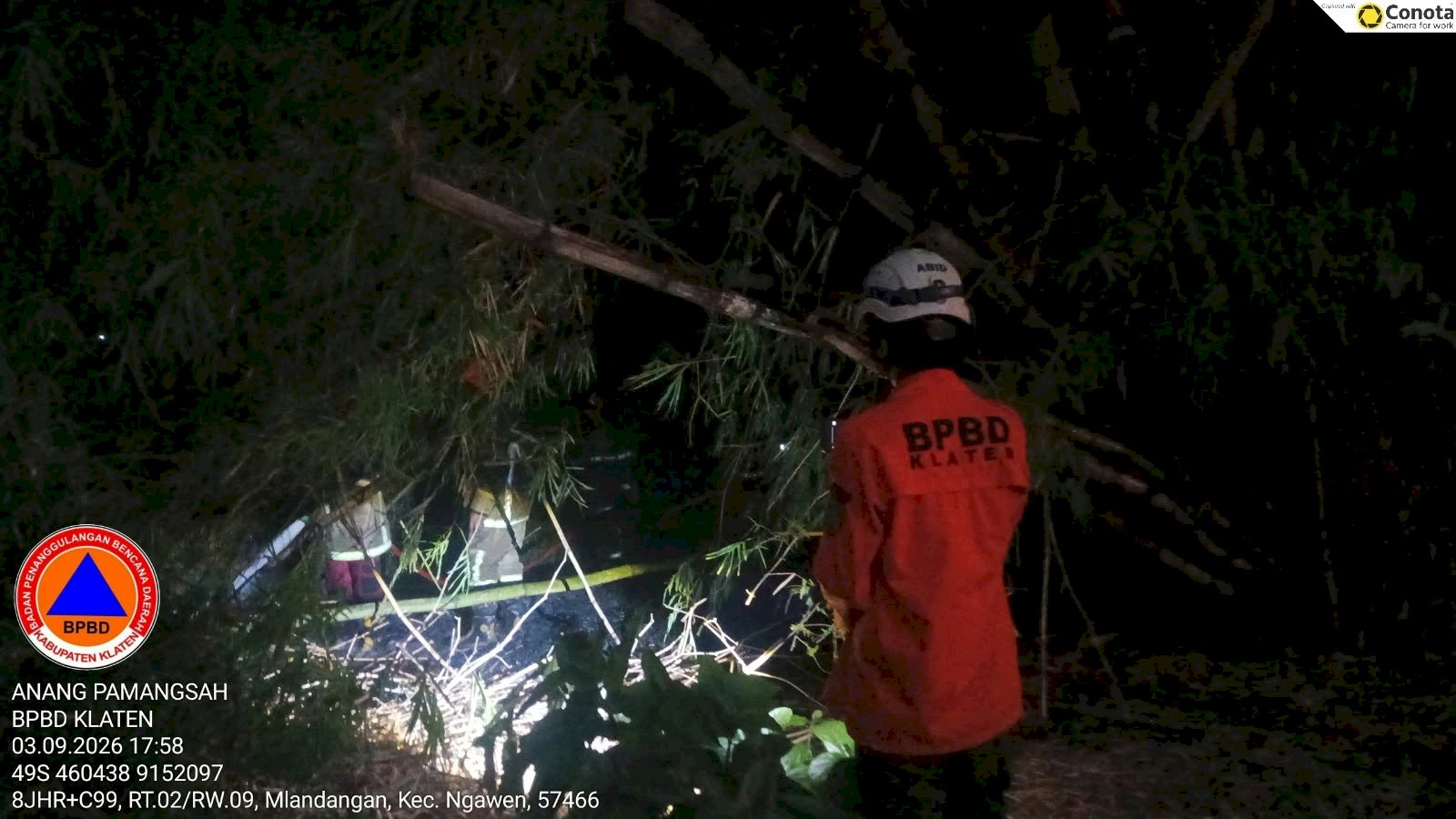Kebakaran Rumpun Bambu seluas 53 M2 di Desa Drono, Kecamatan Ngawen