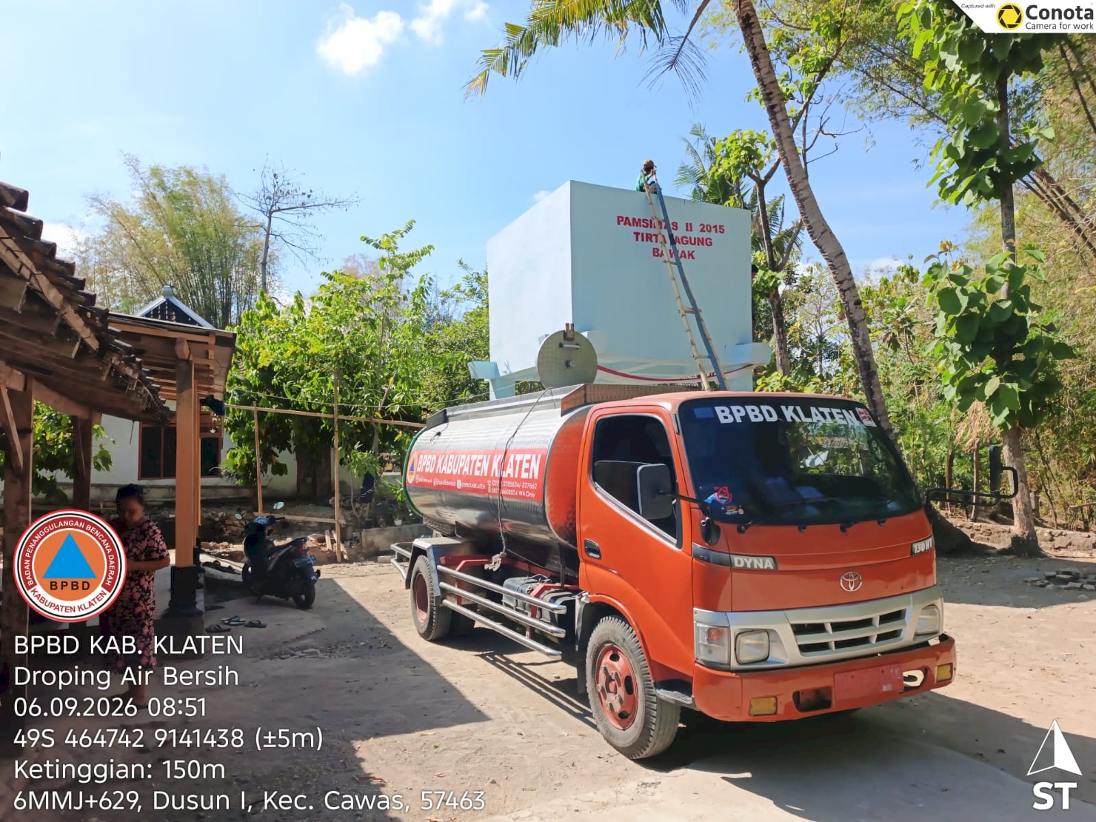 Infografis Droping Air Bersih 06 September 2026 - BPBD Kabupaten Klaten