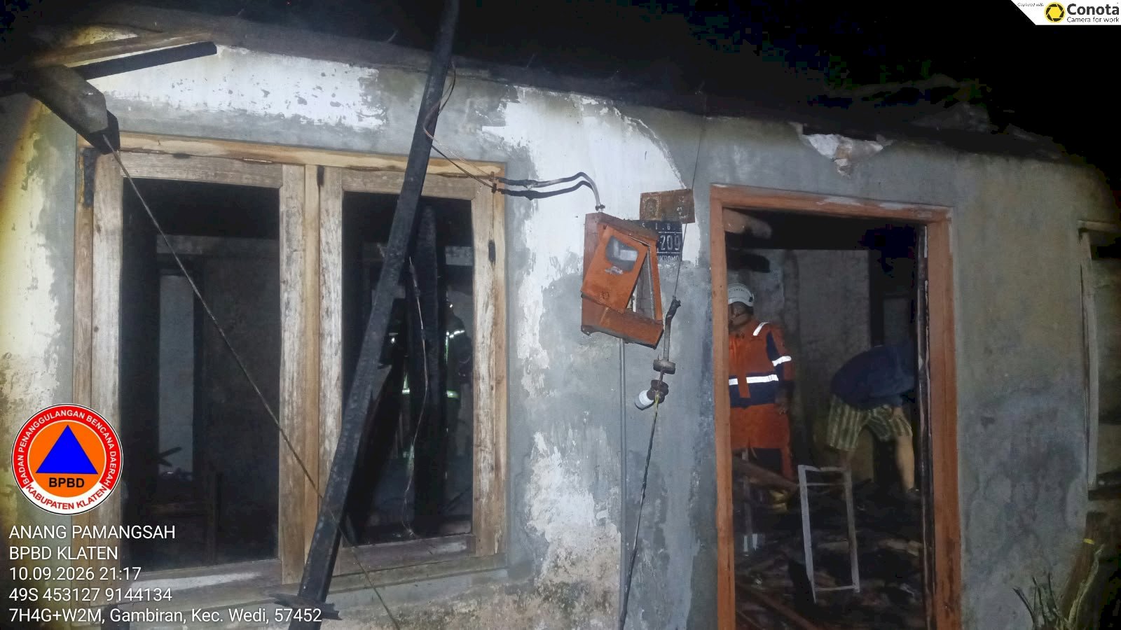 Dugaan Kompor Yang Tidak Dimatikan dan Ditinggal Pergi, Kebakaran Rumah Terjadi di Desa Ngering, Kecamatan Jogonalan