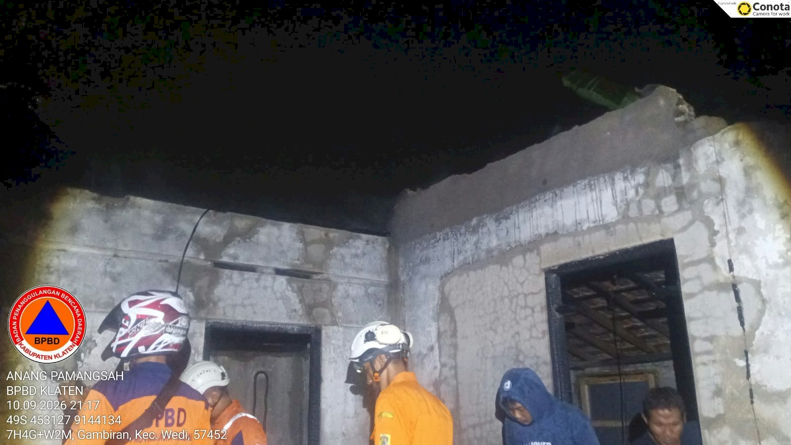Dugaan Kompor Yang Tidak Dimatikan dan Ditinggal Pergi, Kebakaran Rumah Terjadi di Desa Ngering, Kecamatan Jogonalan