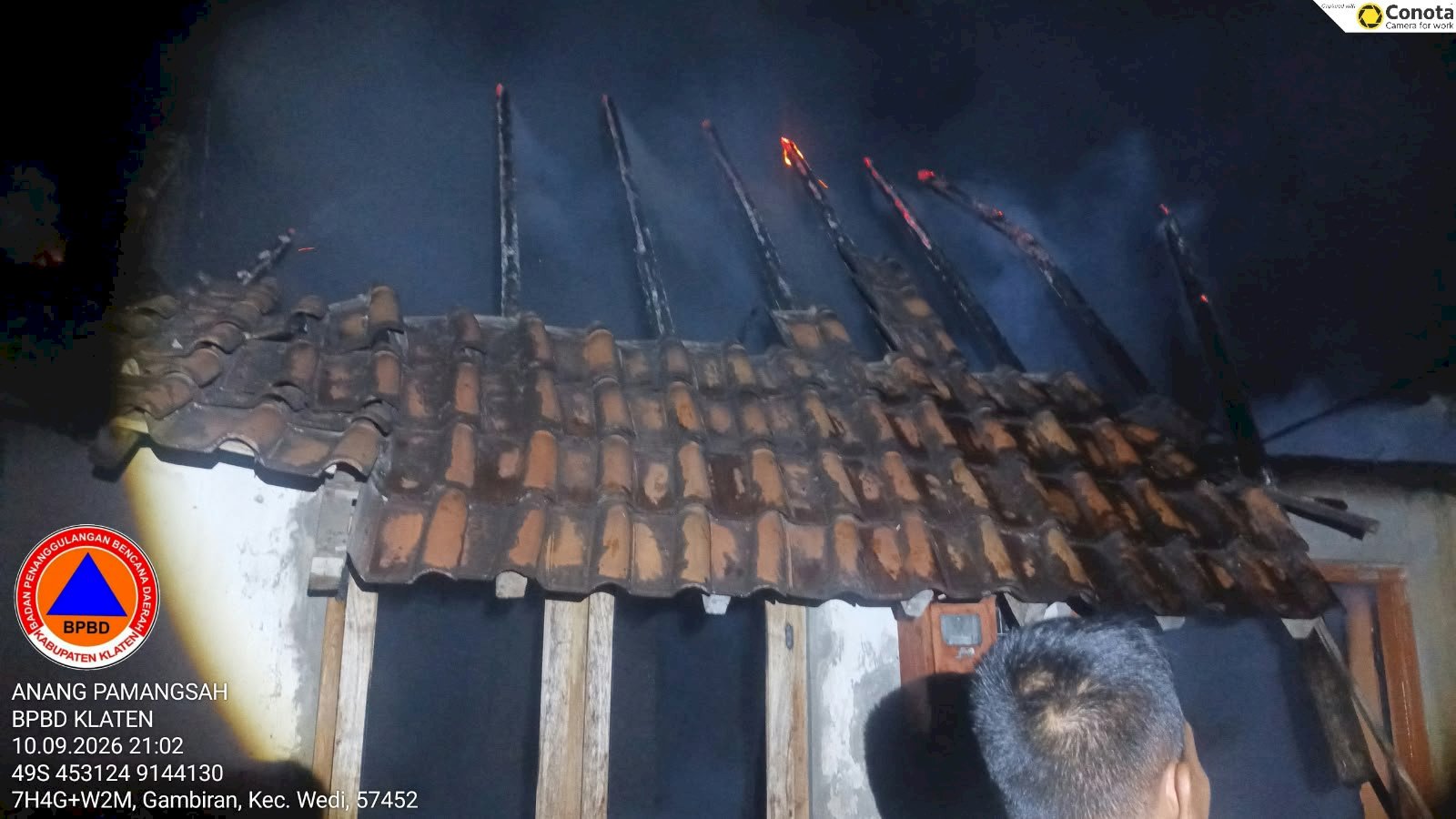 Dugaan Kompor Yang Tidak Dimatikan dan Ditinggal Pergi, Kebakaran Rumah Terjadi di Desa Ngering, Kecamatan Jogonalan