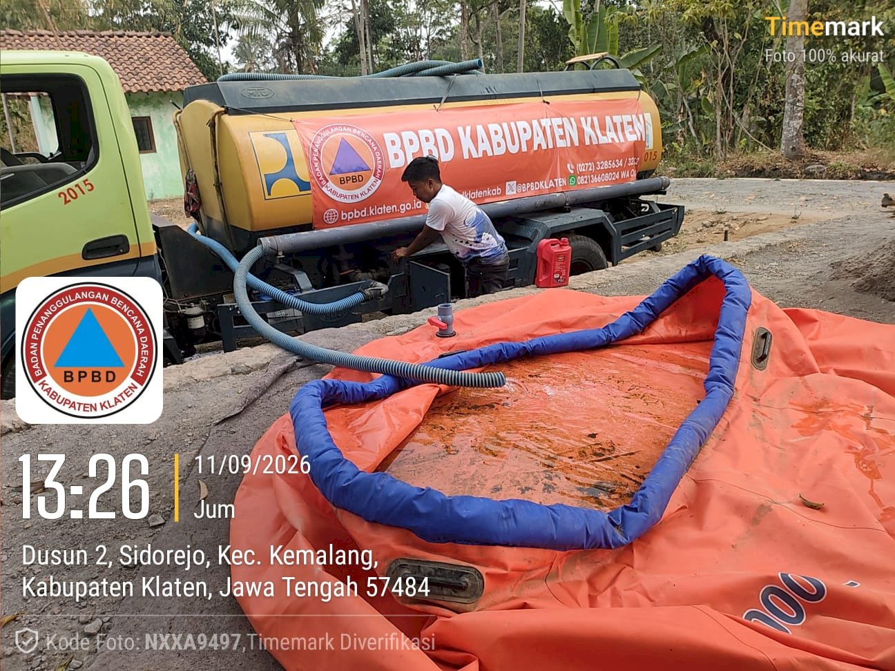 Droping Air Bersih 12 Tangki ke Dua Kecamatan Empat Desa - Dampak Kekeringan
