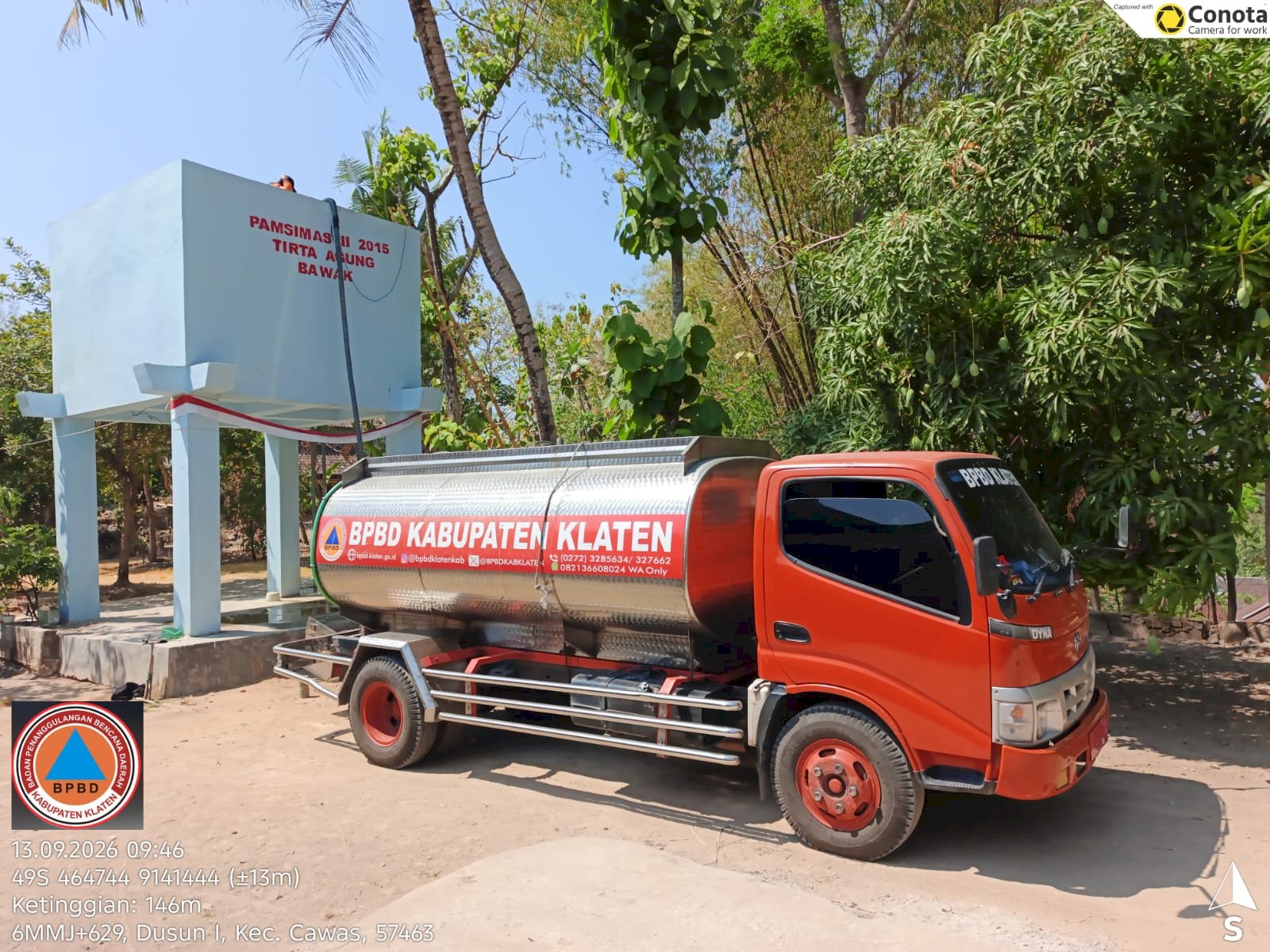 Droping Air Bersih 9 Tangki / 45.000 Liter ke 2 Kecamatan, 3 Desa - Dampak Kekeringan